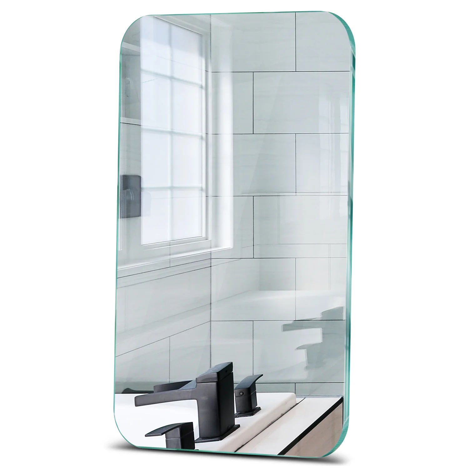 Oglinda simpla luft 5 mm Verticala colturi rotunjite R85 mm, Reyze (BF)